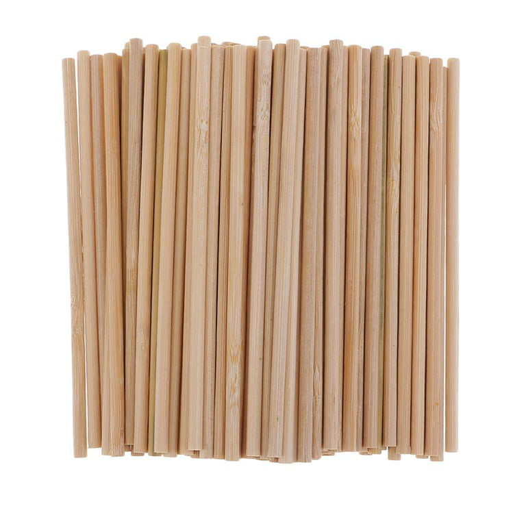100PCS Round Bamboo Stick Rod Pieces Dowel Building Model Craft Kids Toy  House