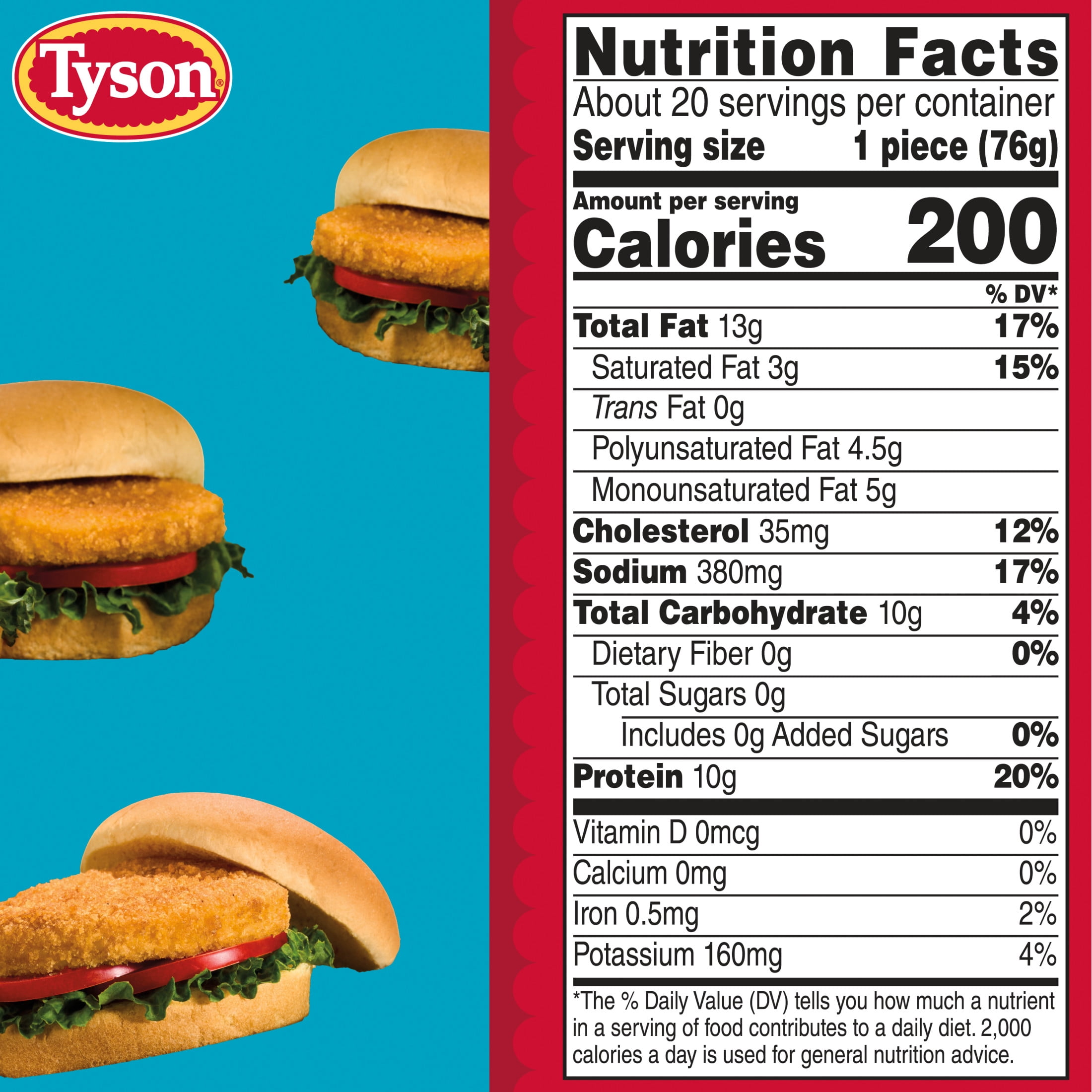 Tyson Breaded White Meat Chicken Patties, 54 oz (Frozen, Fully Cooked)