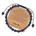 thumbnail image 1 of Dsscvnef To My Son Code Bracelet I You Code Bracelets Adjustable Beaded for Birthday Christmas Thanksgiving, 1 of 9