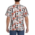 thumbnail image 3 of Vsdgher Modern Life Print Men's Dry Fit Mesh Athletic Shirts Moisture Wicking Tennis T-Shirt Tops, 3 of 9