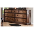 thumbnail image 2 of Benzara Eccentric And Stylish Two Toned Wooden Dresser, Warm Chestnut Brown, 2 of 5