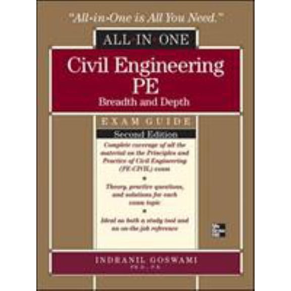 Pre-Owned Civil Engineering All-In-One PE Exam Guide: Breadth and Depth, Second Edition (Hardcover) 0071787720 9780071787727