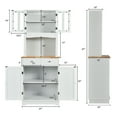 thumbnail image 2 of Gymax Buffet Vaisselier Armoire de Rangement de Cuisine avec Support pour Micro-Ondes Étagères de Rangement, 2 of 10