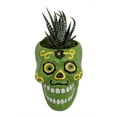 thumbnail image 2 of Green Sugar Skull Ceramic Planter with Live Plant - 4.3 x 5 in - Live Trends, 2 of 3