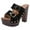 Black, variant on Slippers for Women Fish Mouth Buckle High Heel Thick Heel Thick Bottom Comfortable Women's Sandals