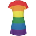 thumbnail image 2 of Rainbow Gay Pride Flag Juniors V-Neck Beach Cover-Up Dress, 2 of 2