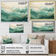 thumbnail image 4 of Designart "Fusion Of Gold And Black Gentle Waves V" Abstract Shapes Floater Framed Wall Art Living Room, 4 of 5