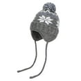 thumbnail image 2 of Auroural Winter winter hats for Kids Knit winter hats for Kids Ear Flaps 4-10 Years Old Children Winter Windproof And Cold-proof Boys And Girls Outdoor Warm Ear Protection Wool Ball Knitted Wool Hat, 2 of 6