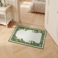 thumbnail image 2 of ODIKA 2'x3' Ultra-Soft Accent Mat, Interlocking Mosaic Funky Currency Note Bold Border Collage Motif None Washable, Bare feet friendly, Easy Care Indoor rug for Bedside, Footrest, 2 of 7