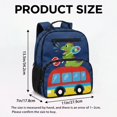 thumbnail image 7 of Jeiento Cartoon Dinosaur 13.5 Inch Preschool Backpack for Toddler, Lightweight Kids School Bag for 2-5 Year Old Girls & Boys, Bookbag with 2 Front Zipper Pockets, 7 of 7
