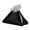 Black, variant on Ruanlalo Faux Leather Tissue Holder Decorative Tissue Box Cover Pyramid Tissue Box Case Tabletop Tissue Dispenser for Dining Table Countertop Car Office