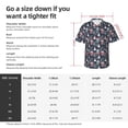 thumbnail image 6 of Lsque Christmas Village pattern Hawaiian Shirt for Men, Unisex Summer Beach Casual Short Sleeve Button Down Shirts-3X-Large, 6 of 9