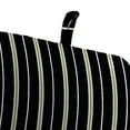 thumbnail image 6 of Jordan Manufacturing 45" x 22" Platt Ink Black Stripe Rectangular Outdoor Chair Cushion with Ties and Hanger Loop, 6 of 13