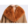 thumbnail image 4 of LinYooLi Women Faux Fur Trim Cardigan Cloak Shawl Wraps Winter Poncho Oversized Cape, 4 of 5