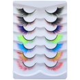 thumbnail image 1 of Pestañas postizas Ouopen, 7 pares de colores, color ángel, esponjosas, 17 mm, 1 of 7