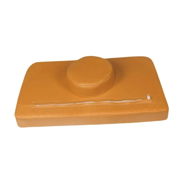 Almohada de masaje para salón de belleza, almohada para camilla de belleza, almohadilla transpirable ergonómica para reposacabezas. Naranja
