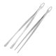 thumbnail image 1 of pinzas de cocina de 12 pulgadas, pinzas finas de acero inoxidable con puntas dentadas para chef, parrilla, barbacoa, pasta y ensalada., 1 of 7