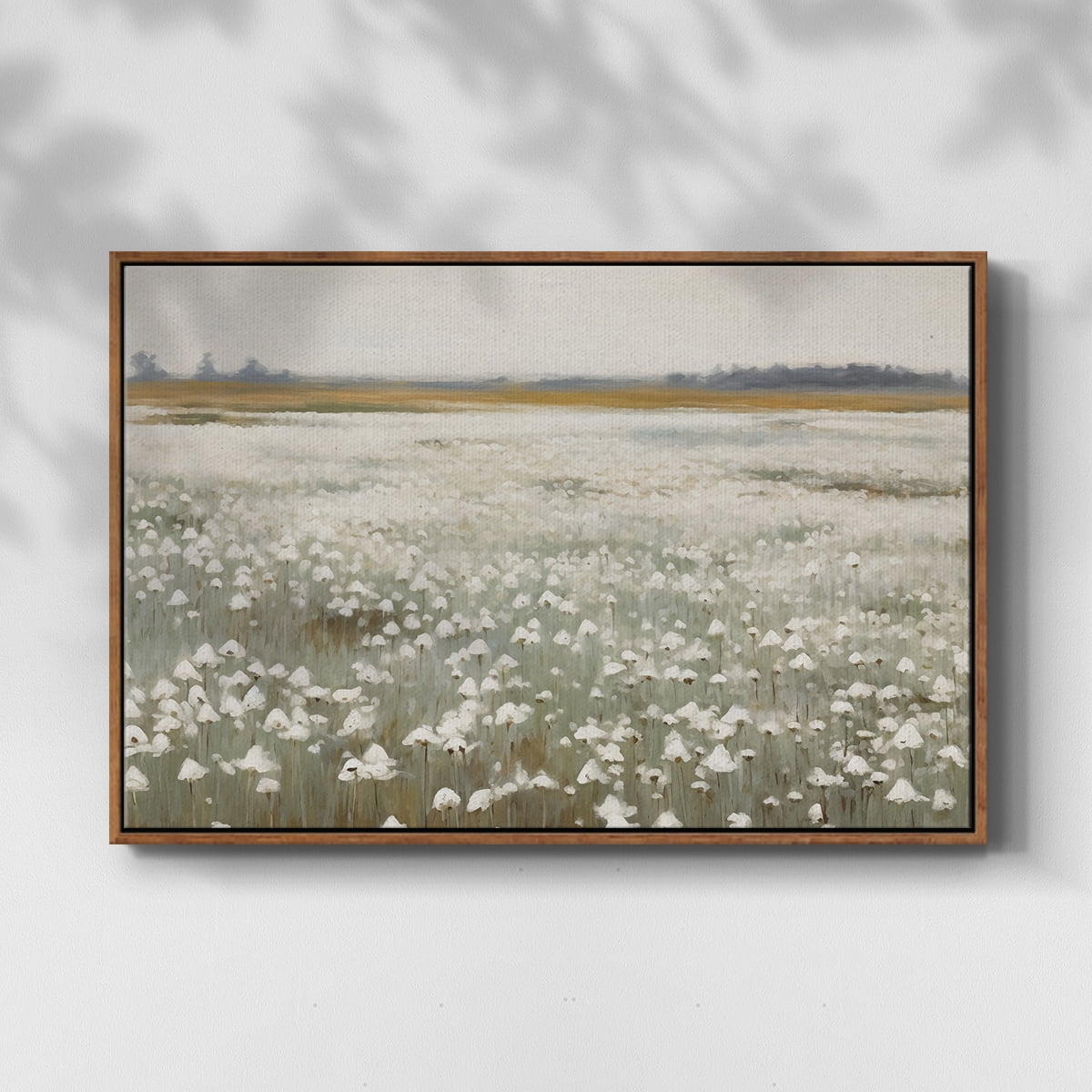 Vintage Landscape-XV By Wexford Home Framed in Walnut Wood Gallery Wrapped Canvas 25 in. x 37 in.