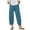 Blue, variant on Odeerbi Cotton Linen Beach Pants for Women 2025 Casual High Waist Pants Solid Comfortable Elastic Pants Orange