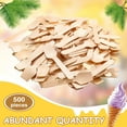 thumbnail image 3 of 500 Packs Mini Wooden Spoons 3.74 Inches Tasting Spoons Disposable Mini Square End Ice Cream Wooden Spoons Wood Mini Taster Spoons Gelato Spoons Disposable for Crafts Ice Creams Sampling Tasting, 3 of 7