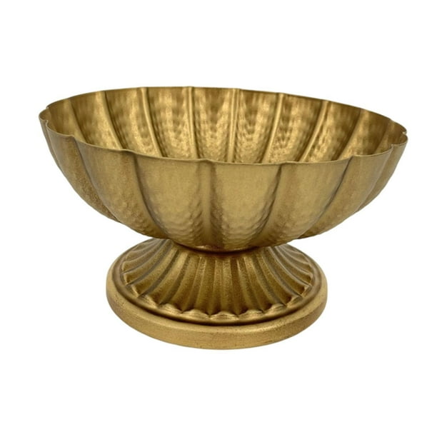Jarrón de metal para centro de mesa, compota decorativa, pedestal, jardinera, adorno para, Estilo C