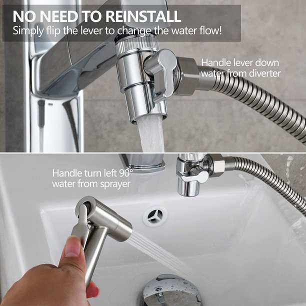 Desviador de acero inoxidable SUS 304 para grifo de fregadero de cocina o pieza de repuesto para grifo de lavabo de baño