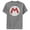 Charcoal Heather, variant on Boy's Nintendo Mario Circle Icon Performance Graphic Tee Charcoal Heather Medium