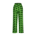 thumbnail image 4 of Ydkzymd Mens Plaid Pajama Pants Medium Buffalo Plaid Flannel Mens Plaid Pants Dress Pajamas with Pockets Lounge Pj Pants Sleepwear Straight Leg High Waist Pants 3XL Green, 4 of 4