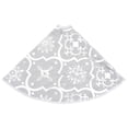 thumbnail image 3 of vidaXL Luxury Christmas Tree Skirt with Sock White 150 cm Fabric, 3 of 5
