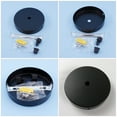 thumbnail image 5 of Soimiss 1Set Black Ceiling Canopy Light Fixture Mounting Plate Iron Pendant Light Cover, 5 of 6