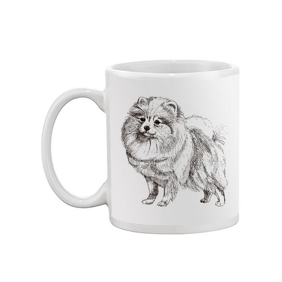 Pomeranian Spitz Sketch Style. Mug -Image by Shutterstock,
