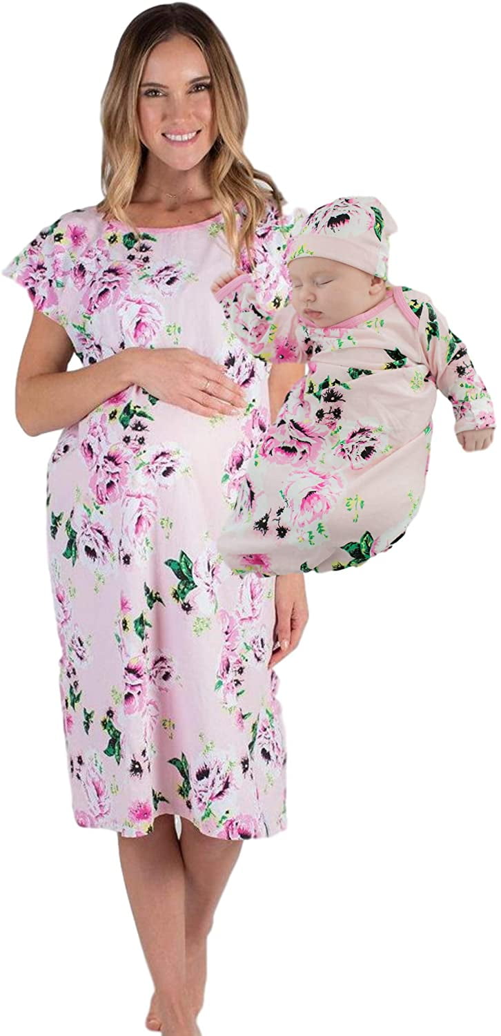 Maternity Labor Delivery Robe  Hospital RobeHospital Bag Baby GirlBaby Shower Gift  By Baby Be Mine Maternity Plus Size  Floral Elise