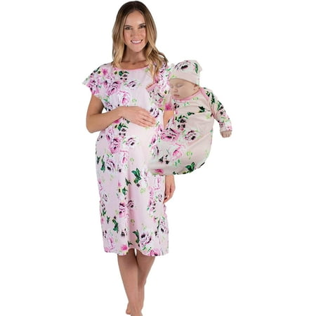 

Baby Be Mine Mommy & Baby Set - Matching Labor & Delivery Maternity Hospital Gown Gownie Maternity Hospital Bag Must Have Maternity Gown Hospital Gown with Baby Gown Set