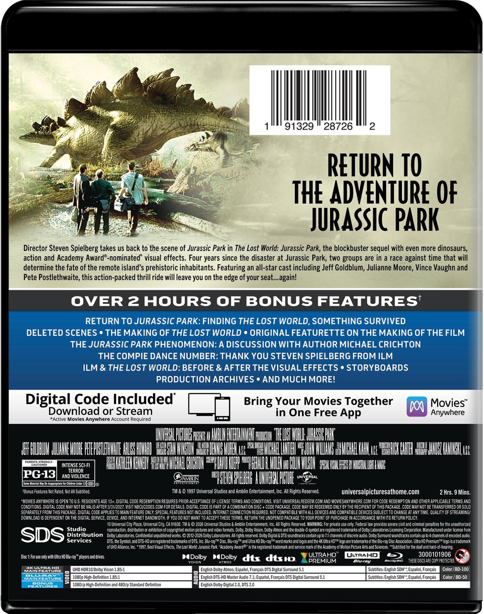 Universal, Movie Collection, The Lost World Jurassic Park, 2-disc