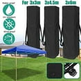 thumbnail image 6 of Black Waterproof Canopy Tent Storage Bag Oxford Cloth Cover with Drawstring Closure Hand Straps UV-Resistant Outdoor Furniture Protection, 6 of 6