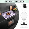 thumbnail image 6 of Renewold Stove Top Cover Protector Glass Stove Guard Anti-slip Scratch Resistant Cooktop Protector Range Cover Extra Counter Space, 29'' x 21'', Floral Violet, 6 of 7