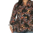 thumbnail image 5 of White Mark Women's Plus Size Floral Button Front Tunic Top, 5 of 6