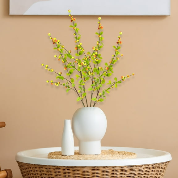 Berry Branch Artificial Sprays - 34" - Green and Brown - Set of 6