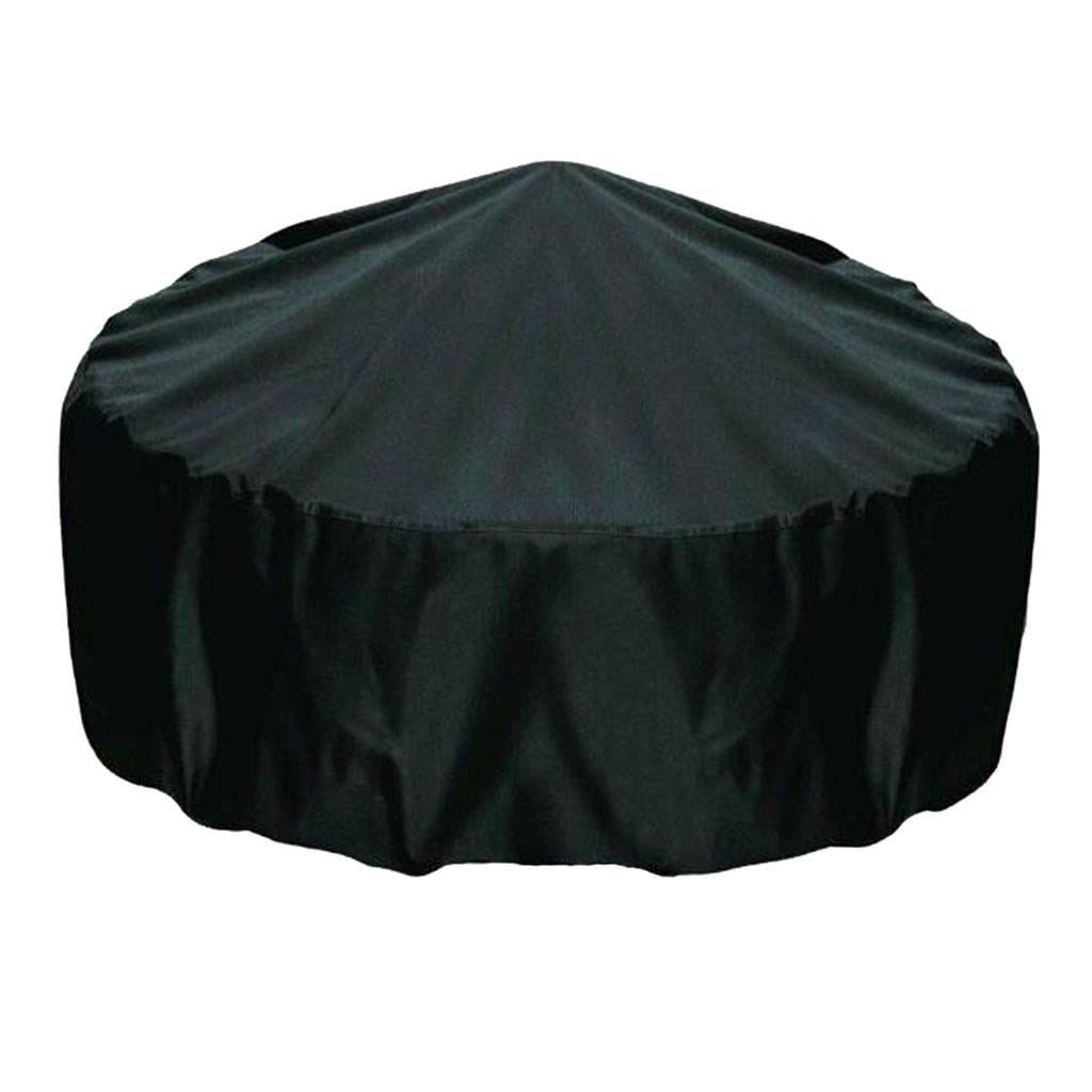 Multi-purpose Fire Pit Covers Black Round Fire Pit Cover Waterproof  Dust-proof Outdoor Garden Patio Protective Cover with Drawstring for Stove  - Walmart.com
