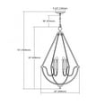 thumbnail image 2 of ELK Lighting Stanton 5 Light Chandelier In Weathered Zinc With Brushed Nickel Accents (11842/5), 2 of 4
