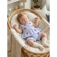 thumbnail image 5 of Cenuakty Toddler 6M 12M 18M 24M 2T 3T 4T Baby Girl 4th of July Outfit American Flag/Star Embroidered Striped Ruffled Trim Sleeveless Tops and Shorts 2 Pcs Set, 5 of 8