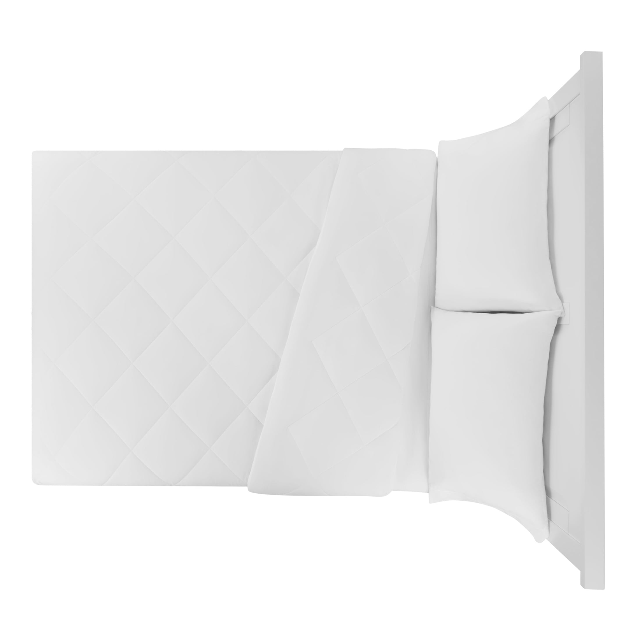 Mainstays Full/Queen Comforter, All-Season Reversible Microfiber, White