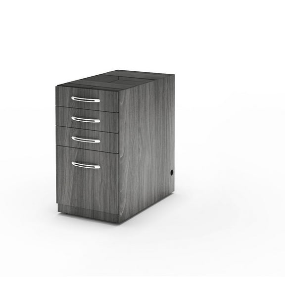 Mayline Aberdeen Series 4 Drawer File Cabinet in Gray Steel