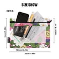 thumbnail image 4 of FORMRS 2 Pack Pencil Pouch for 3 Ring Binder with Clear Window Zipper Case, White Flowers, 4 of 6