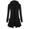 thumbnail image 2 of Women's Zip Up Long Hoodie Jacket Lightweight Tunic Sweatshirt Open Front Slim Fit Cardigan with Pockets, 2 of 5