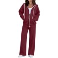thumbnail image 2 of Chiccall Sweatsuits for Women 2 Piece Outfits Zip Up Hoodie Sweatshirt and Baggy Sweatpants Set Fall Long Sleeve Tracksuit, 2 of 10