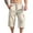 Khaki, variant on Mens Cargo Capris Pants Solid Color Casual Multi Pocket Summer Workwear Shorts For Men