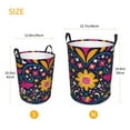 thumbnail image 5 of Daiia cinco De Mayo Floral Laundry Hamper With Handles Large Storage Basket/Toy Organizer/Dirty Clothes Collapsible Waterproof For College Dorms, Bedroom,Bathroom, 5 of 8