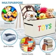 thumbnail image 4 of VICTORICH Extra Large Children's Collapsible Toy Storage Fabric 32 gal Kids Room Toy Chest, Beige, 4 of 8