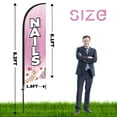 thumbnail image 2 of QSUM Nails Themed Swooper Flag, 7FT Nails Advertising Feather Flag with Pole Kit, Ground Spike, Nails Signs for Businesses and Storefronts, 2 of 7